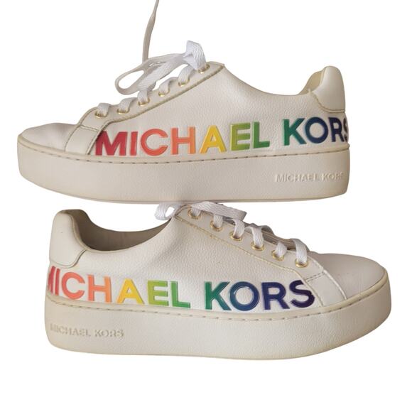 Michael Kors Limited Edition Multi Color Leather Shoes Size 6.5 M - Picture 1 of 9